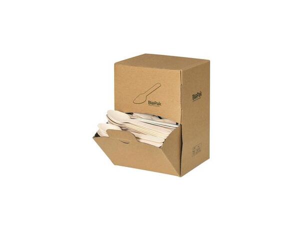Kaffeskje DUNI vokset tre 11cm (400) Engangsbestikk produsert av bjørk 