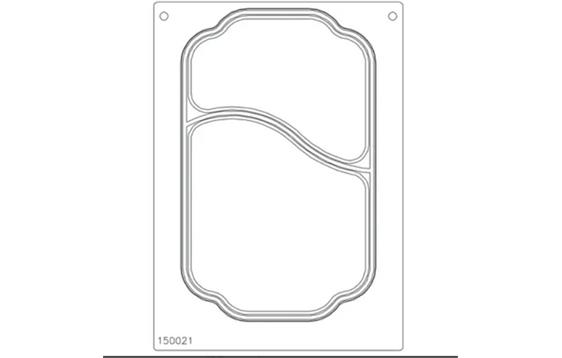 9432873 Duni 150021 Kassett til Duniform DF10 / DF20 Duni kassett for 2-roms sk&#229;l | 252x160mm