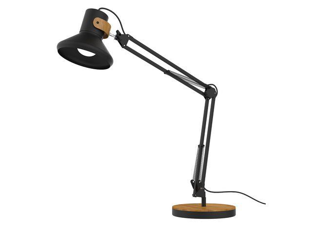 225138 Unilux 400140800 Lampe UNILUX LED Baya Bamboo sort Arbeidslampe i tidl&#248;st design