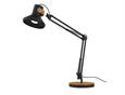 225138 Unilux 400140800 Lampe UNILUX LED Baya Bamboo sort Arbeidslampe i tidløst design