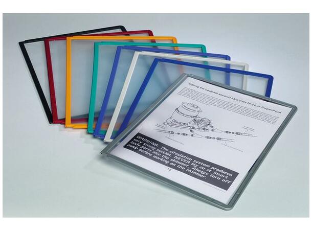 Lomme SHERPA® A4 matt refleksfri PP sort 