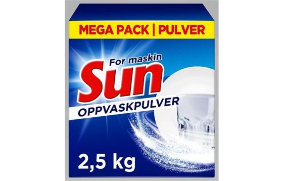 254636  1200843 Maskinoppvask SUN pulver 2,5kg 
