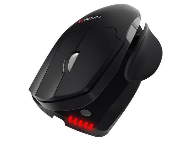 Mus Contour Unimouse Red Glow Programerbare knapper 