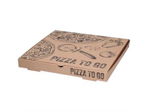 Pizzakartong To Go 33 x 33 x 3,5 cm 100 stk pr eske 