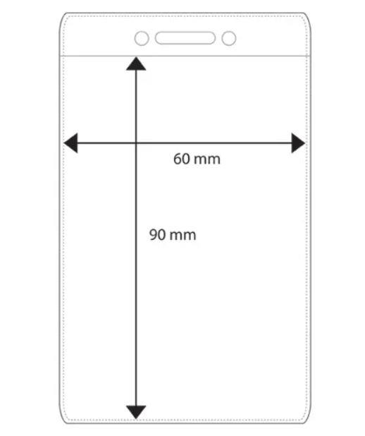 9437442  701732 Plastlomme - Cardkeep, st&#229;ende Innvendig m&#229;l 60 x 90mm