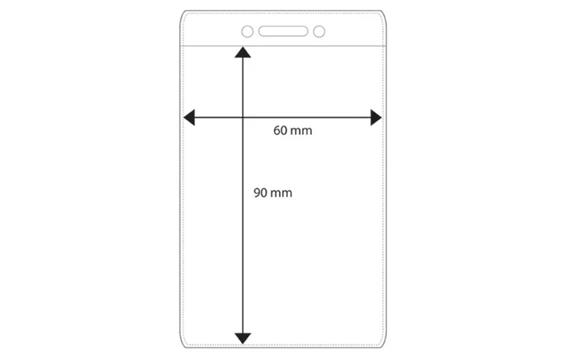 9437442  701732 Plastlomme - Cardkeep, st&#229;ende Innvendig m&#229;l 60 x 90mm