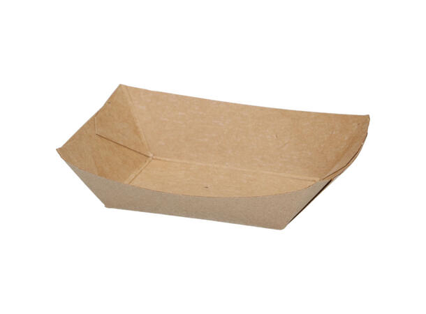 Pommes Frites skål 11,5x8,5x2,5 cm brun 1000 stk pr kartong 