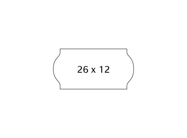 Prisetikett AVERY 26x12mm hvit (10) til 1 linjers prismaskin, per. lim 