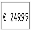 Prismaskin med 1 linje/7 tegn 29x28mm XL Contact Premium pristang | 7 siffer