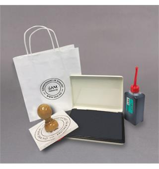 Stort stempel til papirposer matt papir 195x255 mm| Stempelpakke for papirposer