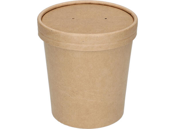 Suppebeger med lokk brun 45 cl 250 stk pr kartong 