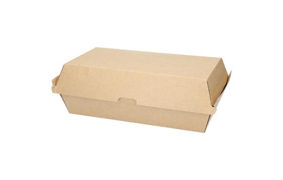 9442796  41182 Take-Away boks 22,5X13x7,7 cm brun 200 stk pr kartong