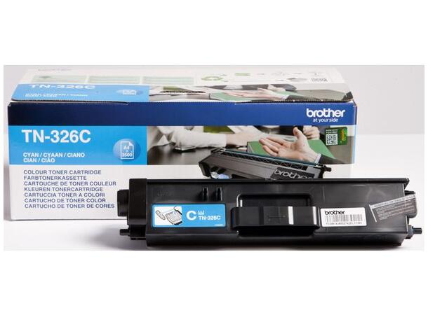 Toner BROTHER TN326C high capacity Cyan Cyan/Blå høykapasitetstoner 