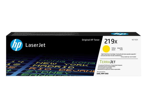 Toner HP 219X 2.5K gul Høykapasitet 