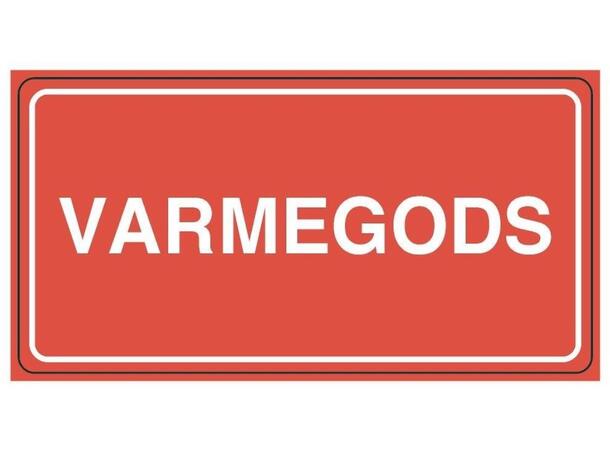 Varseletikett "VARMEGODS"  (500) 110 x 55 mm 