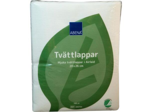 Vaskeklut ABENA airlaid 1L 20x26cm (180) Tekstilliknende og svært myk vaskeklut 