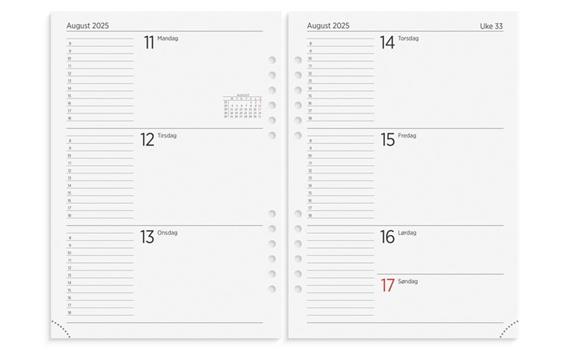 285316 Grieg kalender 98535025 &#197;rspakke GRIEG A5 2025 uke 