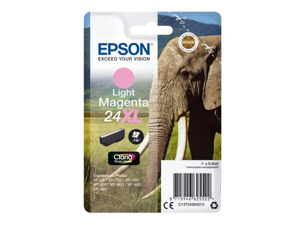 Blekk EPSON 24XL C13T24364022 lyserød 