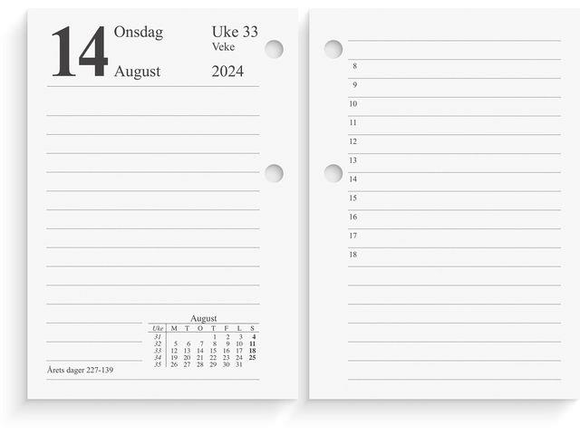 271119 Grieg kalender 98478024 Bordkalender GRIEG 2024 Norsk Dagsoppslag | Refill
