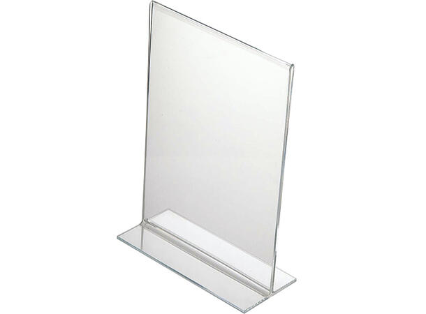Brosjyre-/menyholder A7, 1,5mm Rett "T" Stående 
