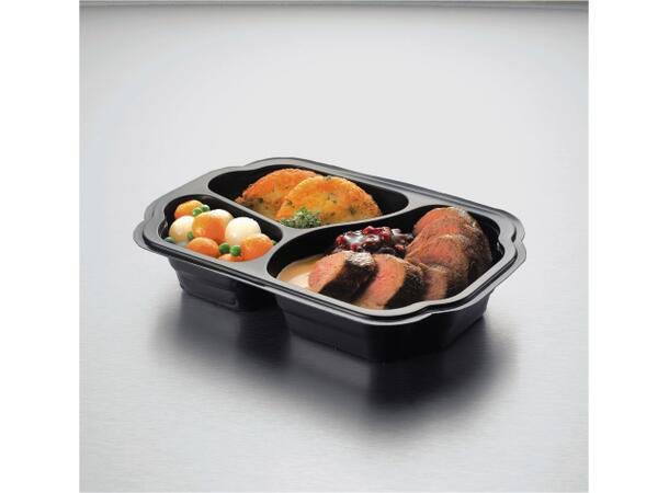Duni Duniform®treroms 250x159x48mm Sort Take-away-matbeholder (246 stk) 