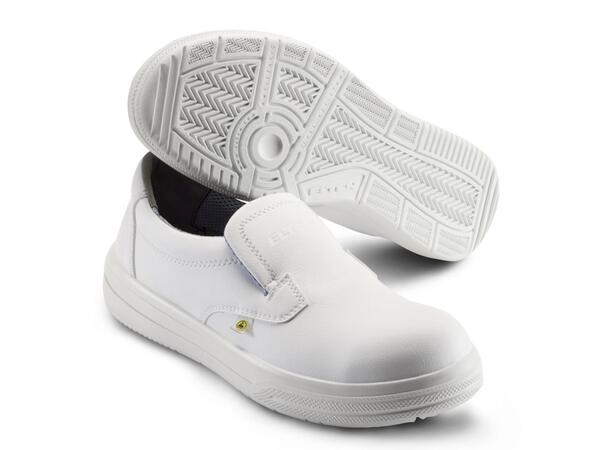 Elten Pure arbeidssko slipper Low  hvit 