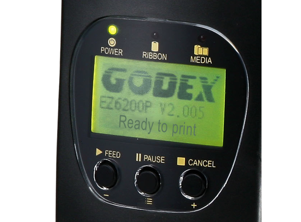 Godex EZ6200 termo industriskriver Termo & termotransfer etikettprinter 