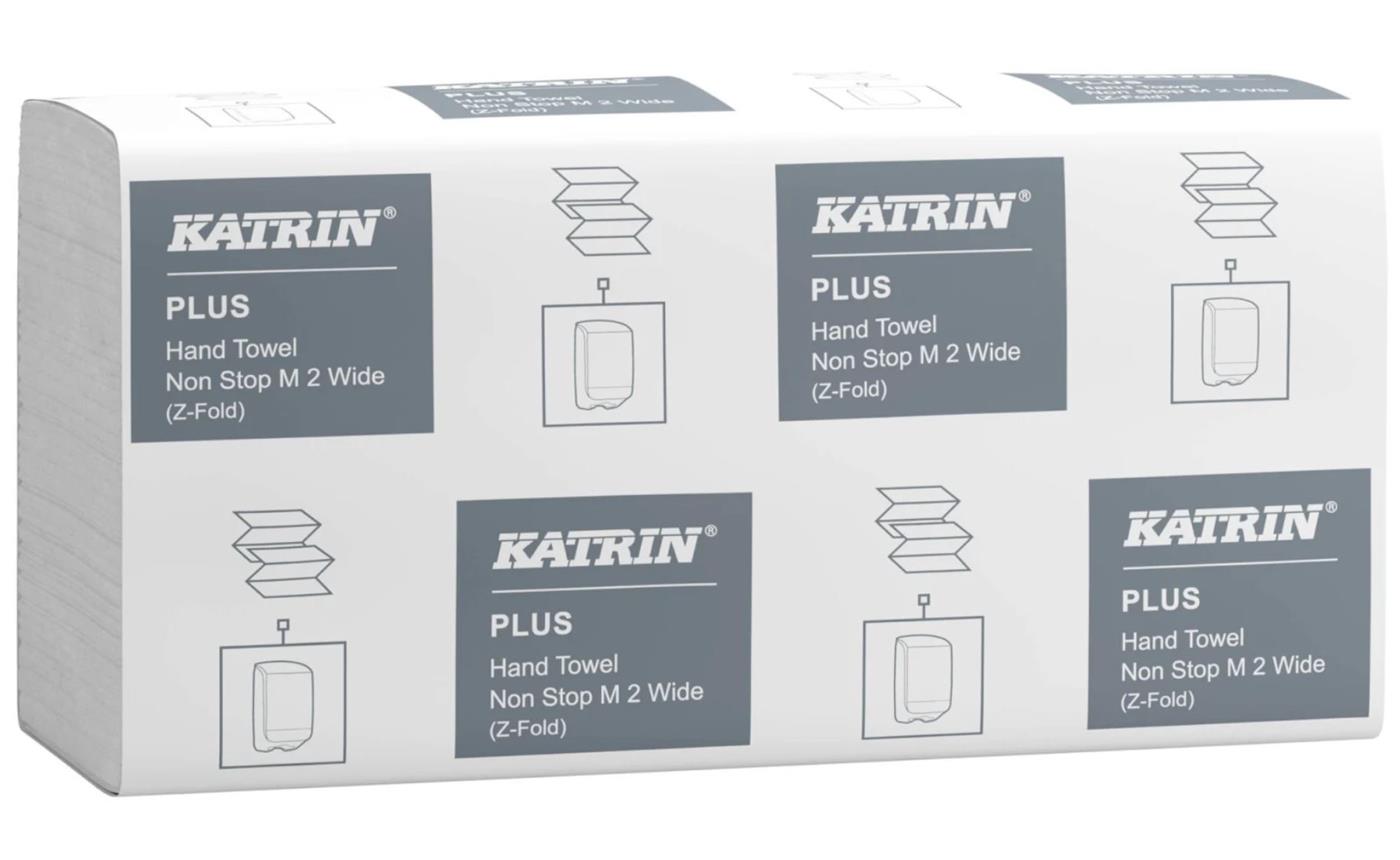 9446361 Katrin 100576 Katrin Plus papirhåndklær Non Stop M2 15 pk á 160 ark | Z-Fold