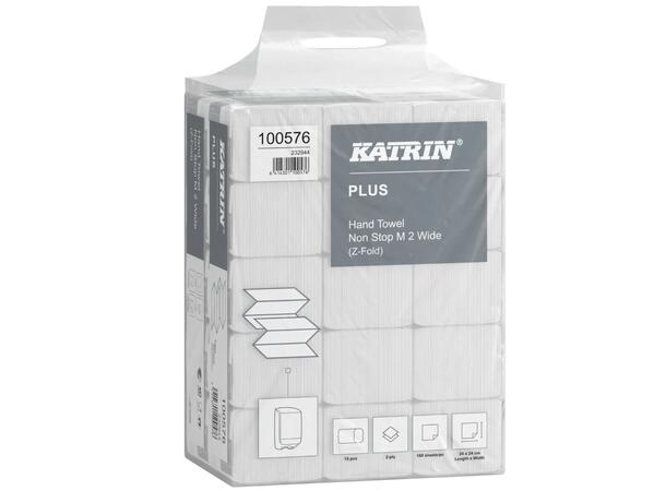 Katrin Plus papirhåndklær Non Stop M2 15 pk á 160 ark | Z-Fold 