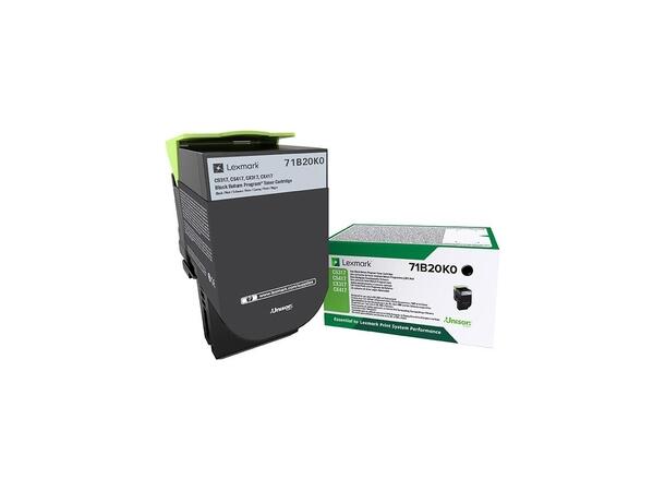 LEXMARK 3K Return Program Black Toner Sort toner til CS417dn, CX417de, CS517de 