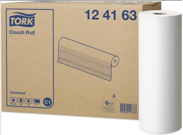 Legebenkpapir 49,5cmx185,2m Tork Univers pakket i kartong à 2 ruller 