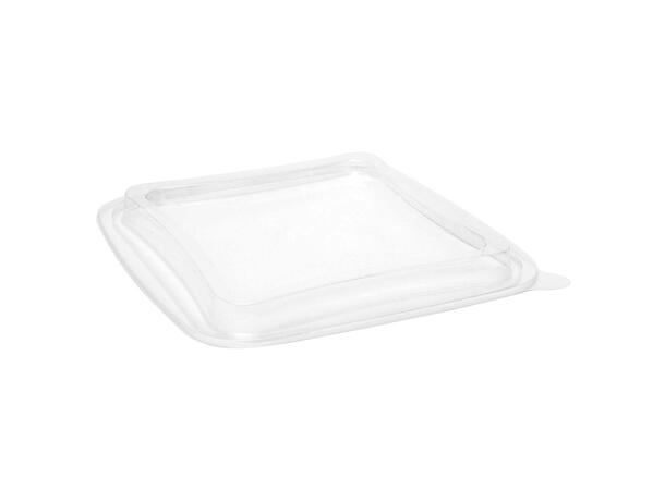 Lokk til salatbeger "SQ" |180x180x15mm Begerlokk i klar rPET (396 stk) 