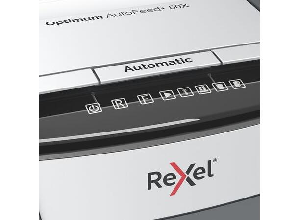 Makuleringsmaskin REXEL Auto+ 50X P4 Makuleringsmaskin med krysskutting 