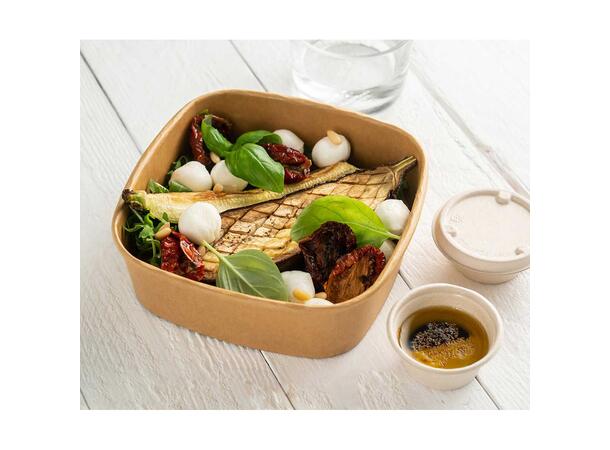 Mat -og salatboks i kraftkartong 750 ml | 170 x 50 mm | 300 stk. 