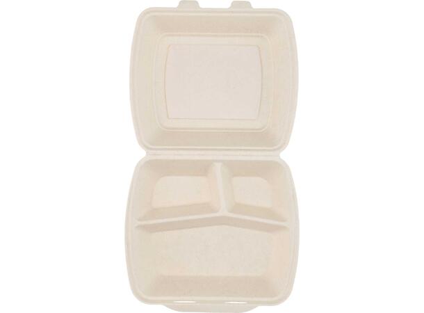 Matboks hvetestrå 3-rom 23,5 x 21,5 x 6cm | 200 stk pr eske 