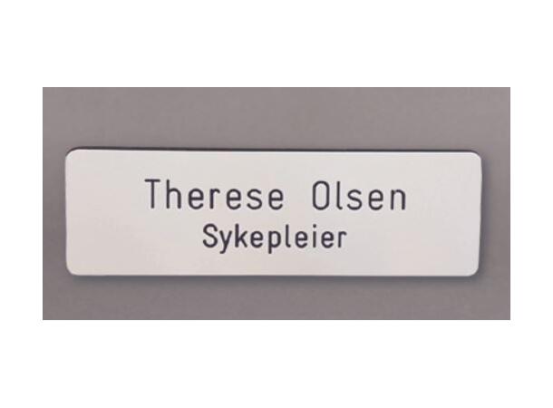 Navneskilt Plast - Gravert 76 x 25mm 