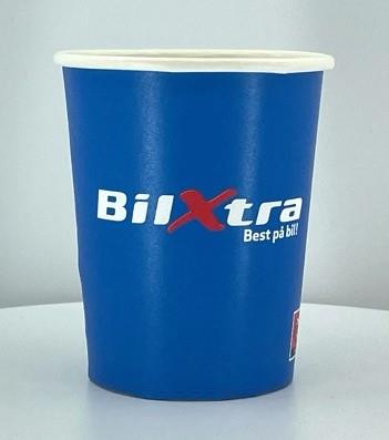 9444983  20204433 Pappbeger 8oz Single Wall hotcup m trykk &quot;Bilextra&quot;