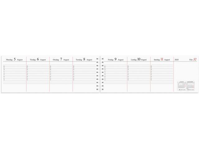 271122 Grieg kalender 98417024 Plankalender GRIEG 2024 spiral Ukekalender | Refill | Spiral