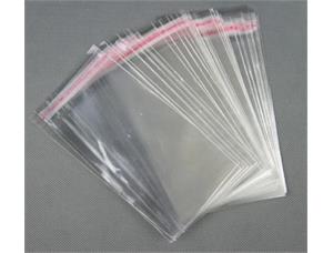 Plastpose LDPE 45 my 200x300 +50mm(1000) Klar | Plastkonvolutt med limstripe 