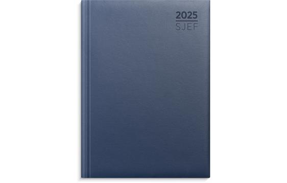 285213 Grieg kalender 98182125 Sjefskalender GRIEG A5 imitert 2025 bl&#229; 