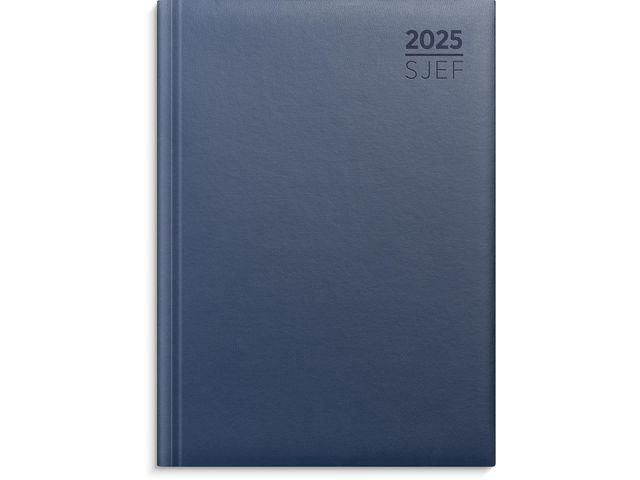 285213 Grieg kalender 98182125 Sjefskalender GRIEG A5 imitert 2025 bl&#229; 