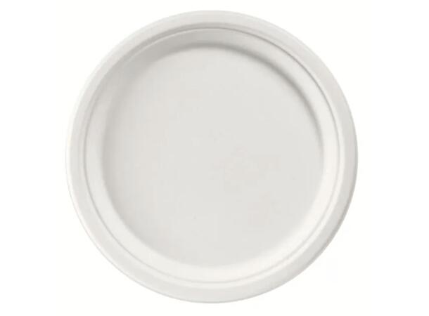 Tallerken papp fiber 26cm hvit (400) 