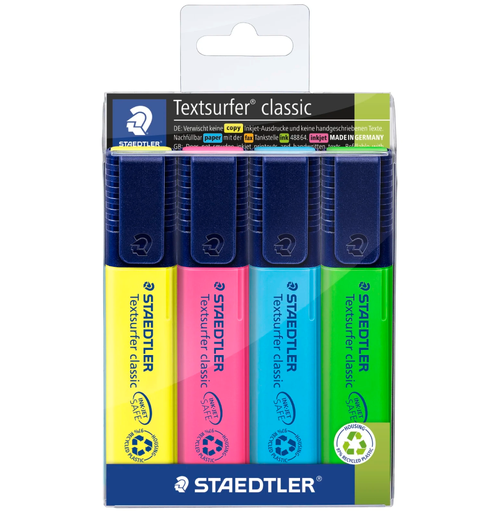 Tekstmarker Staedtler 4 Farger