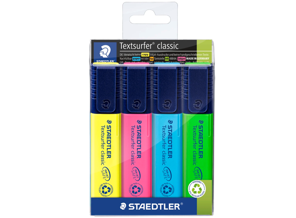 Tekstmarker Staedtler 4 Farger 