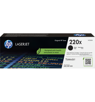 Toner HP 220X sort LaserJetPro 4202dn Inntil 7500 sider