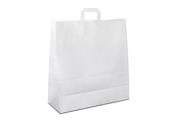 Topcraft ® papirpose med flate håndtak 450 x 170 x 480 mm | 100 gr | hvit kraft 