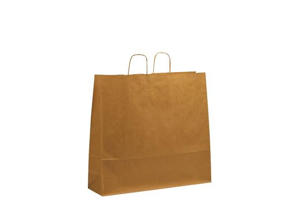 Toptwist® papirpose med tvinnede håndtak 540 x 150 x 490 mm | 110 gr | brun kraft 