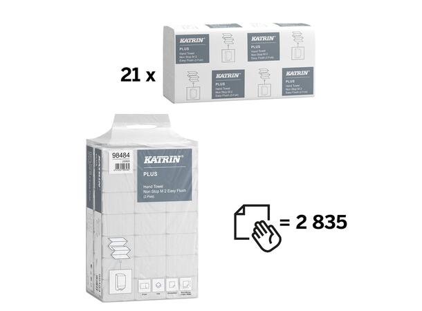 Tørkeark KATRIN Plus NonStop M 2L (2835) (2835 ark - 21 pk à 135 ark) 