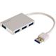 9433883 Sandberg133-88 USB 3.0 Pocket Hub 4 Ports, Silver 4 ports USB hub