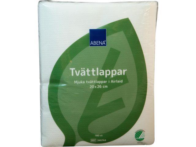 256212 Abena 246744 Vaskeklut ABENA airlaid 1L 20x26cm (180) Tekstilliknende og sv&#230;rt myk vaskeklut